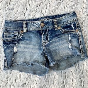 Maurice’s Raw Hem Distressed Shorts